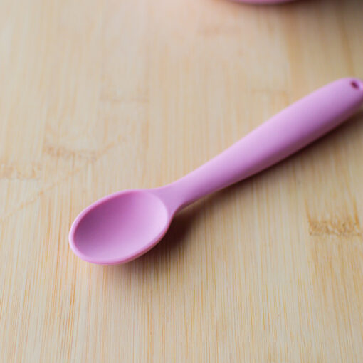Colher de Silicone Infantil Rosa