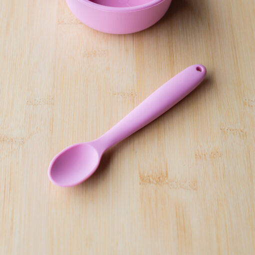 Colher de Silicone Infantil Rosa